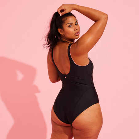 Women's Aquafitness One-Piece Swimsuit Doli - Black Pink