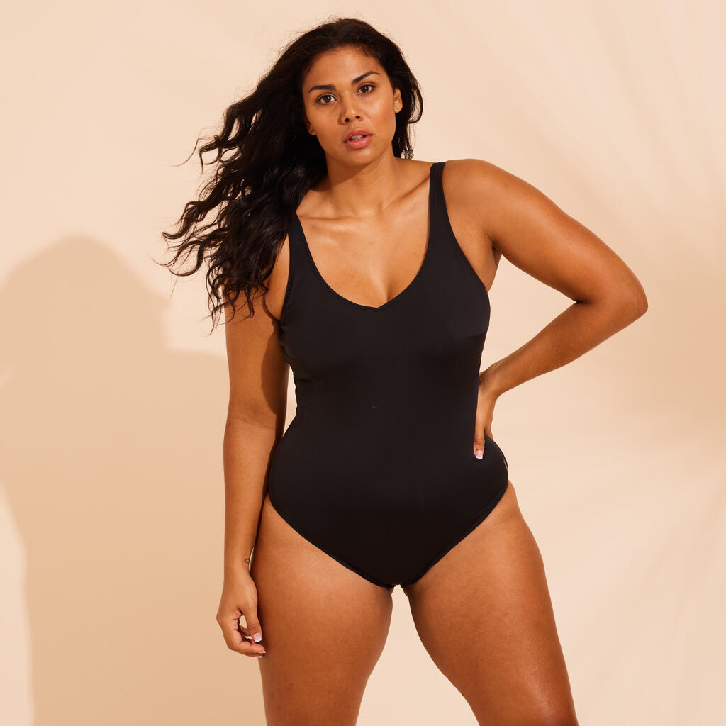 Traje de baño negro con brillo para mujer Zoey