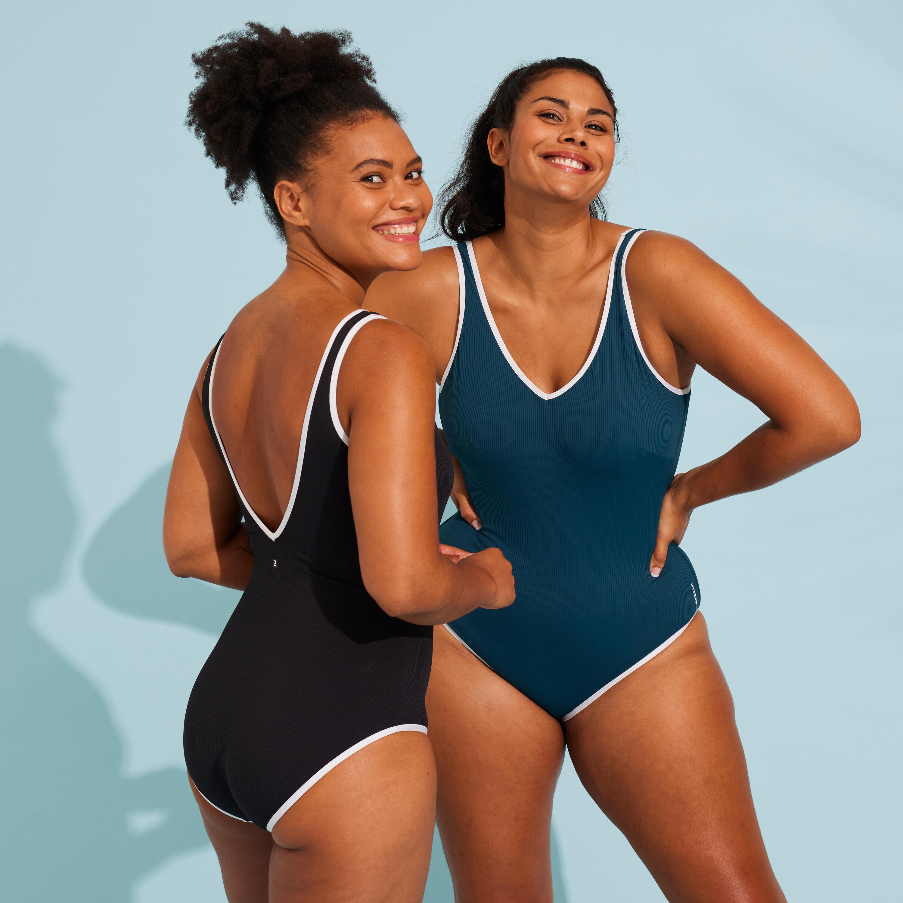 Women's Aquagym 1-piece Swimsuit Ines - Black 4/16