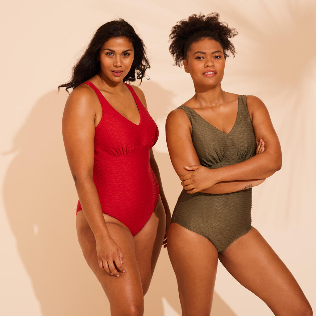 Women's Aquafit 1-piece Swimsuit Romi Salento Khaki