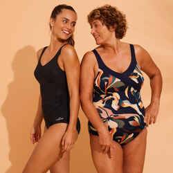 Maillot de bain 1 pièce Aquagym femme Karli Flo  bleu orange