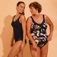 Women's 1-Piece Swimsuit Karli Flo Blue Orange