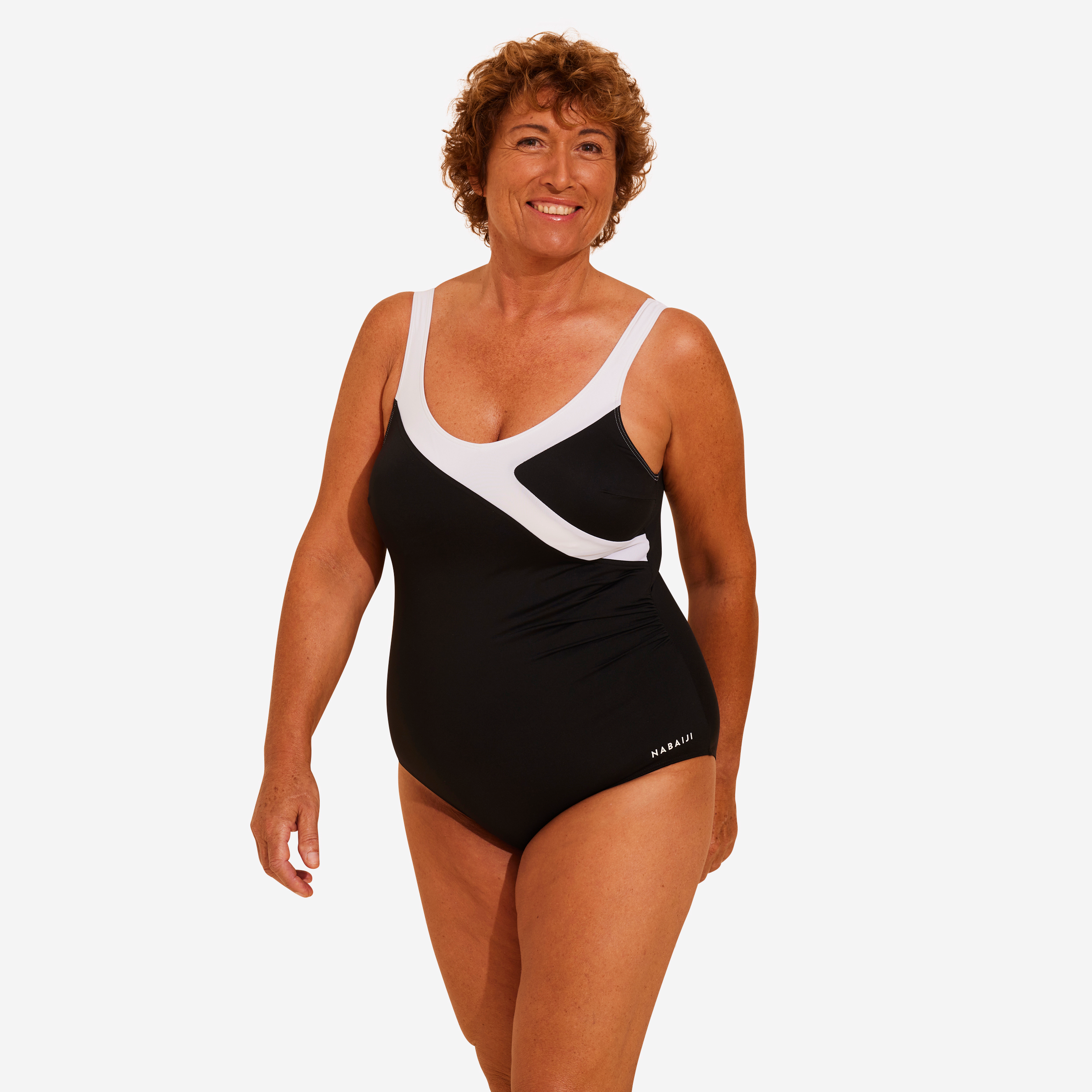 Maillot de Bain Pièce Femme Karli Noir Blanc pour les clubs et