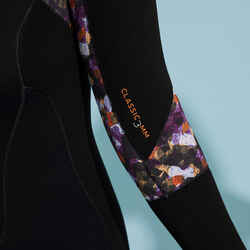 Women's Neoprene Wetsuit Sea Walking 4/3 Black Print