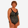 Bañador Mujer aquagym moldeador negro. Disponible en talla grande