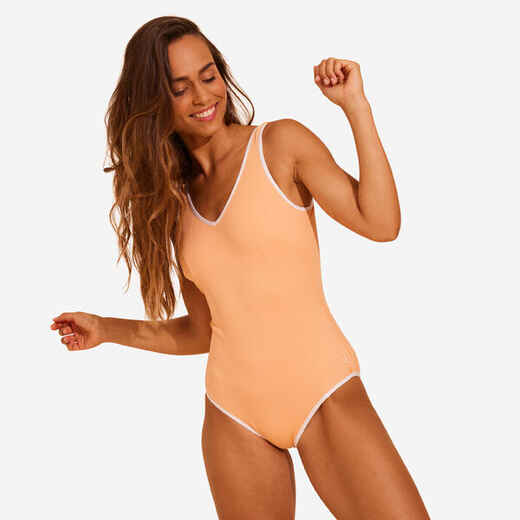 
      Women's one-piece Ines aquafitness swimsuit coral
  