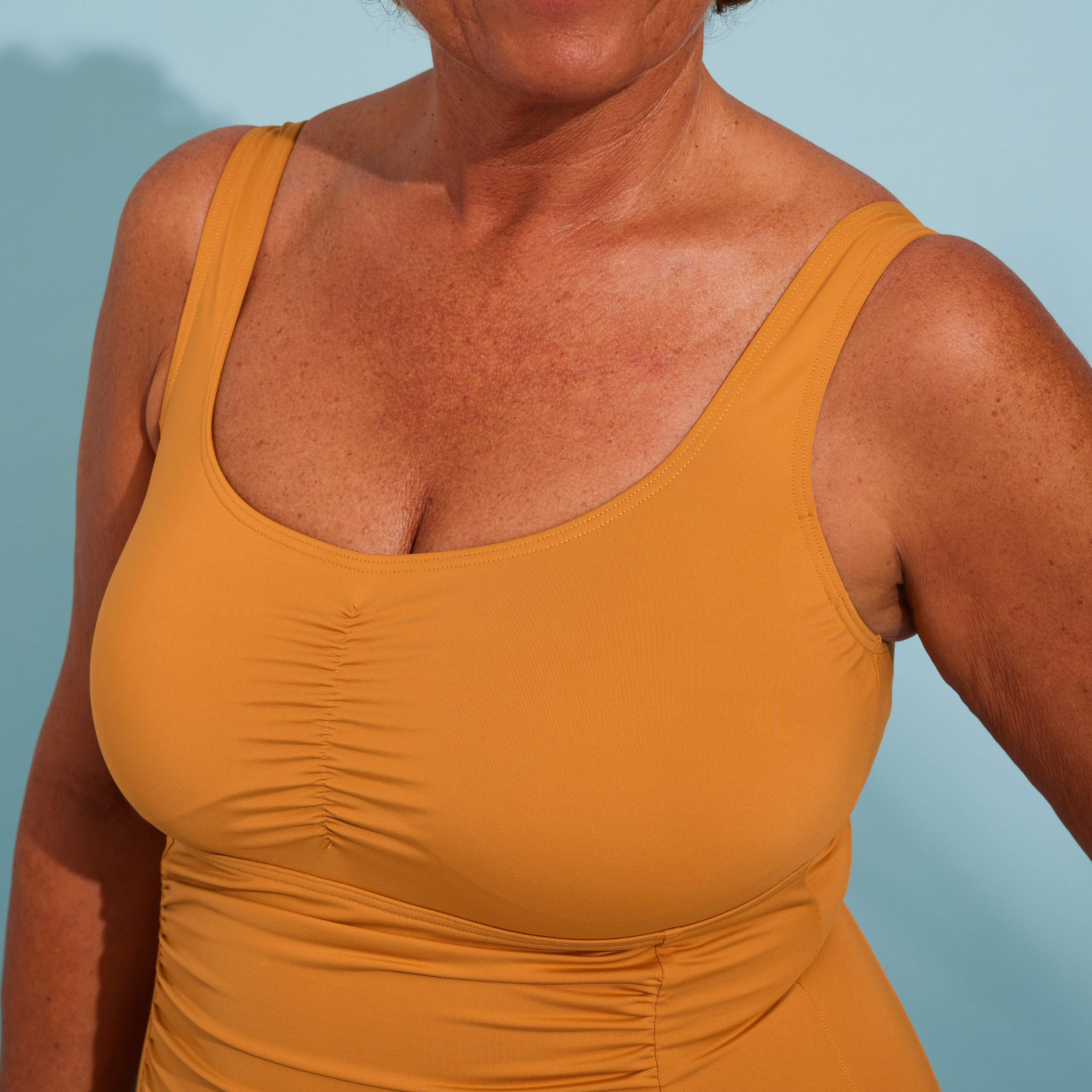 Women Aquafitness Swimsuit One Piece -Yellow