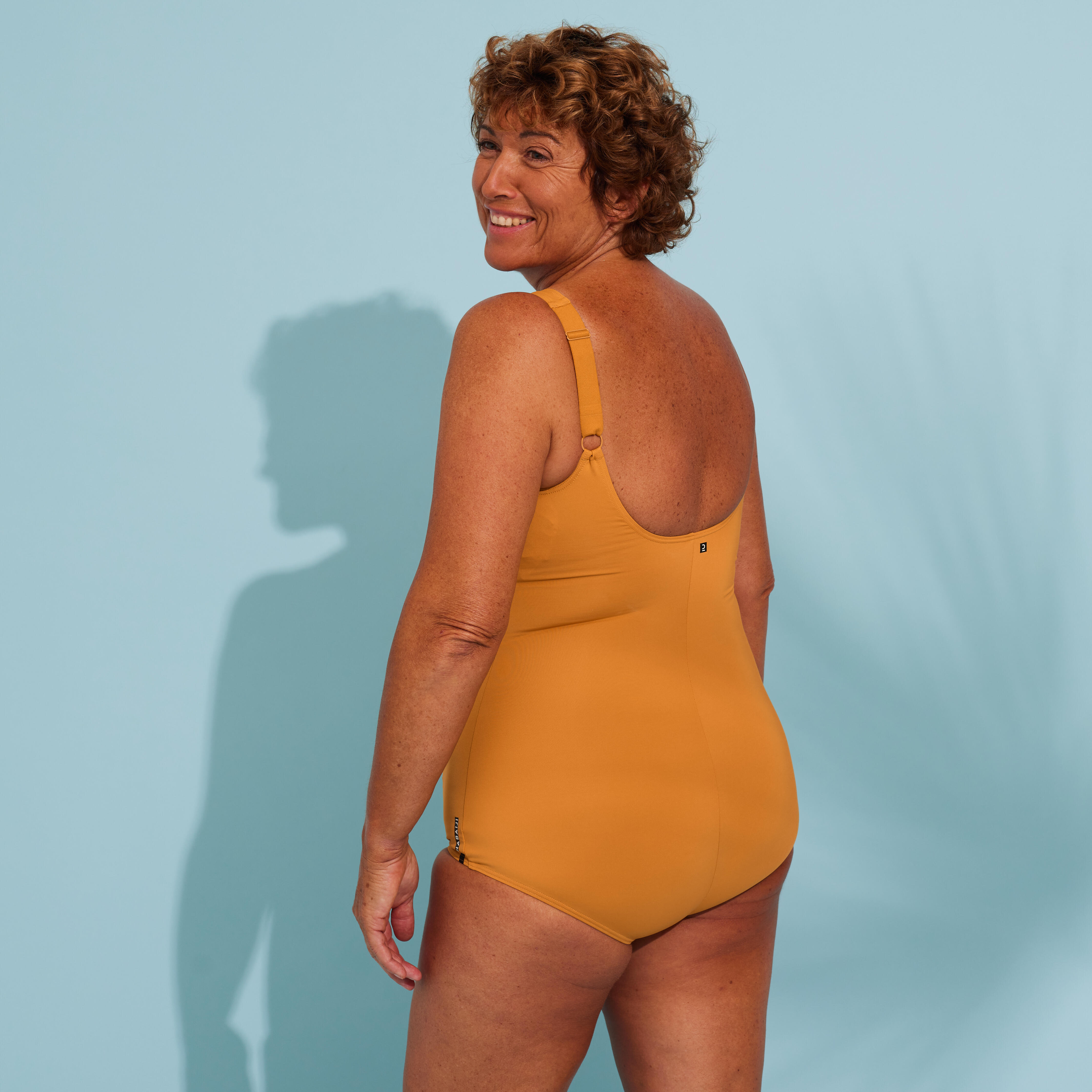 Women Aquafitness Swimsuit One Piece -Yellow