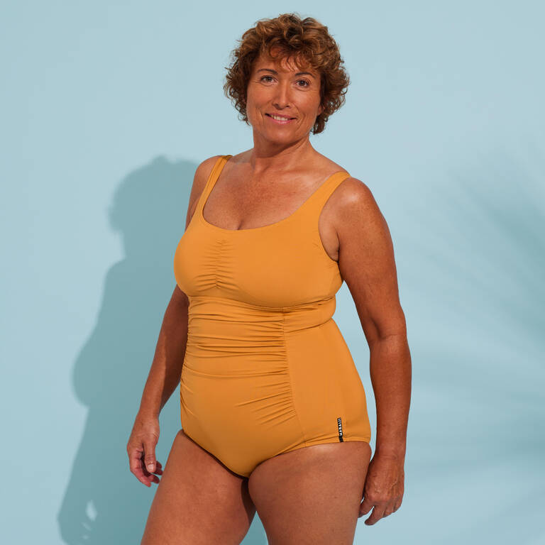 Women Aquafitness Swimsuit One Piece -Yellow