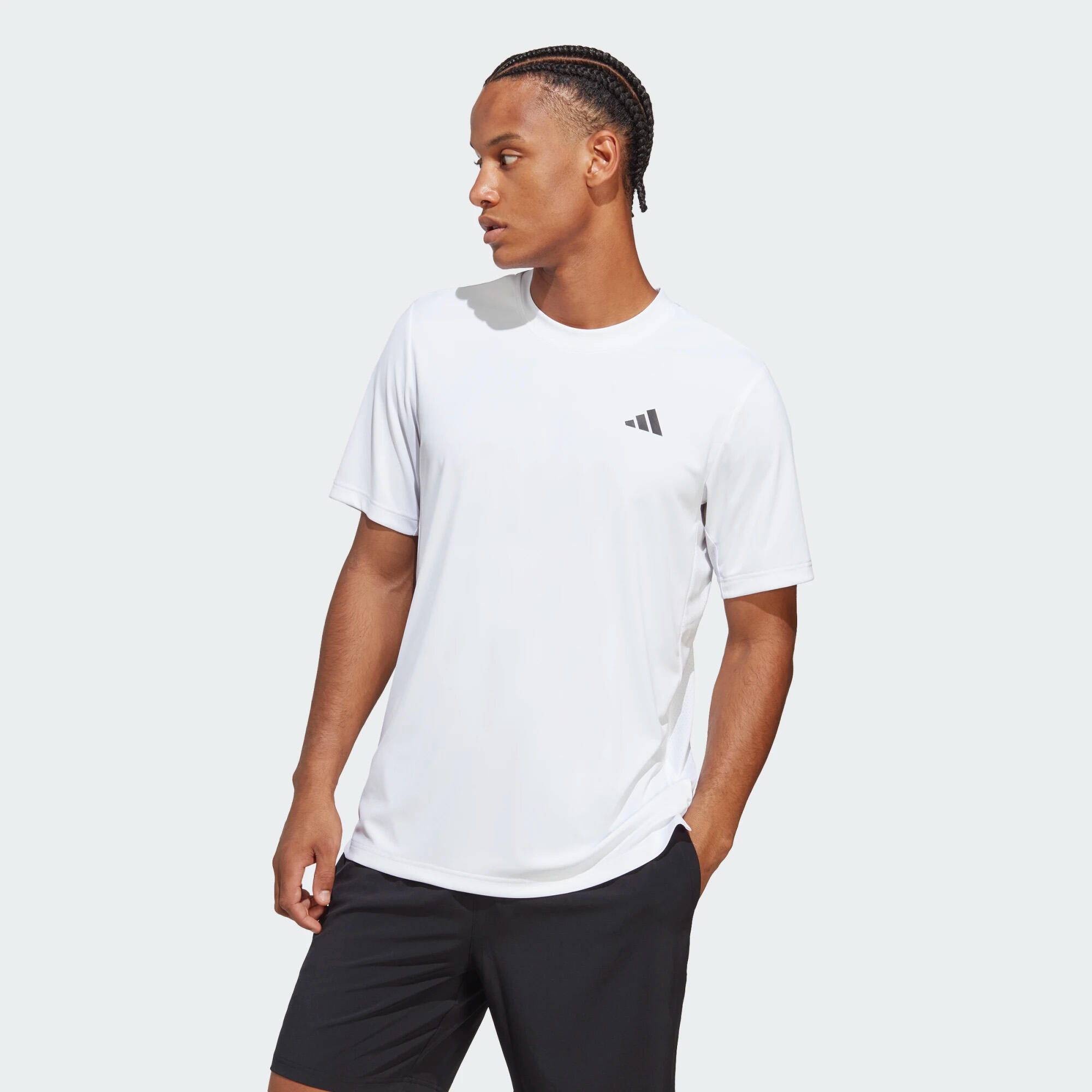 Men's Short-Sleeved Tennis T-Shirt Club Tee - White 1/6