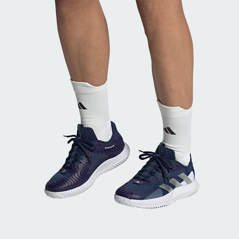 Calçado de ténis ADIDAS Solematch Control Homem - Múltiplos Pisos - Branco Azul