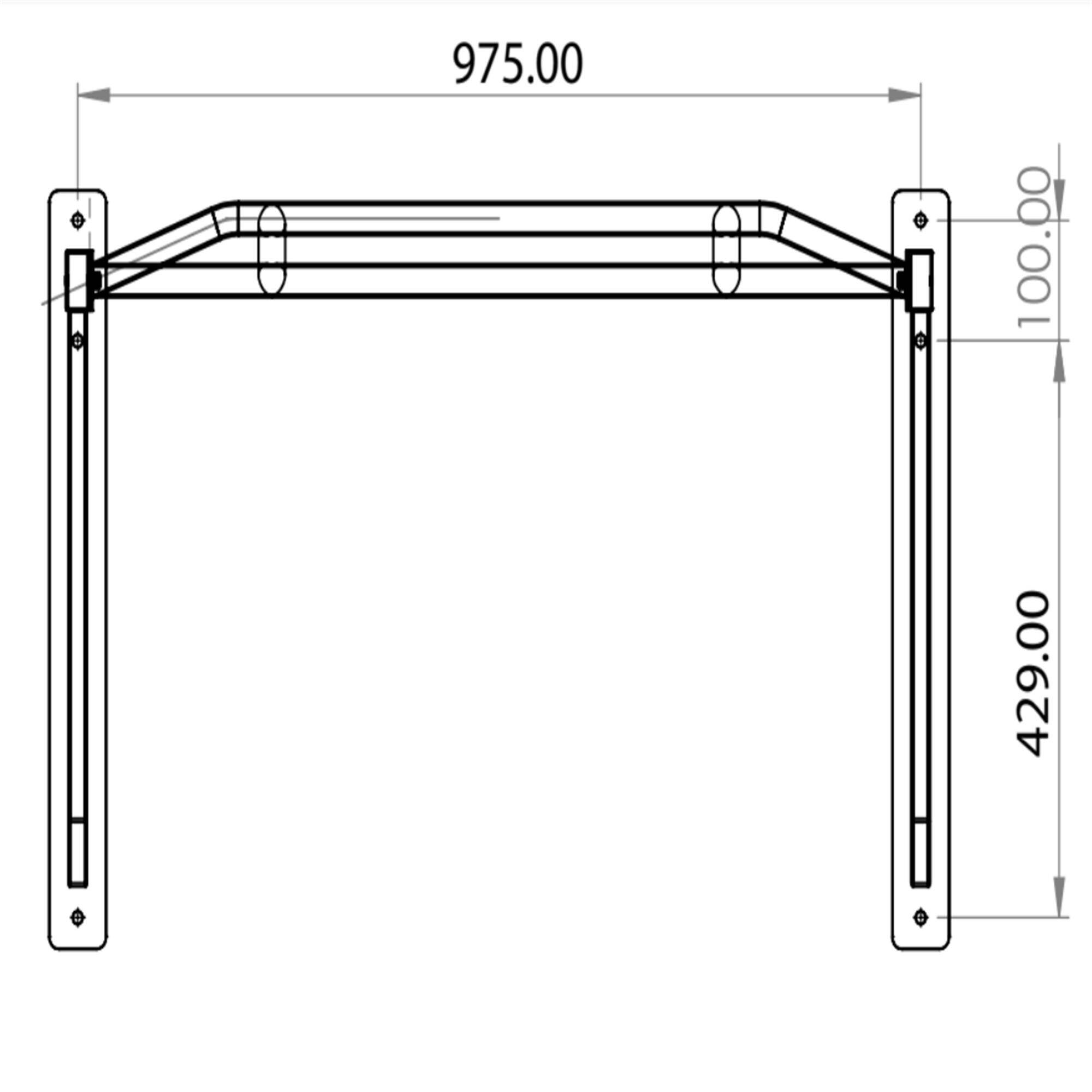 Indoor and Outdoor Wall-Mounted Pull-Up Bar -  3