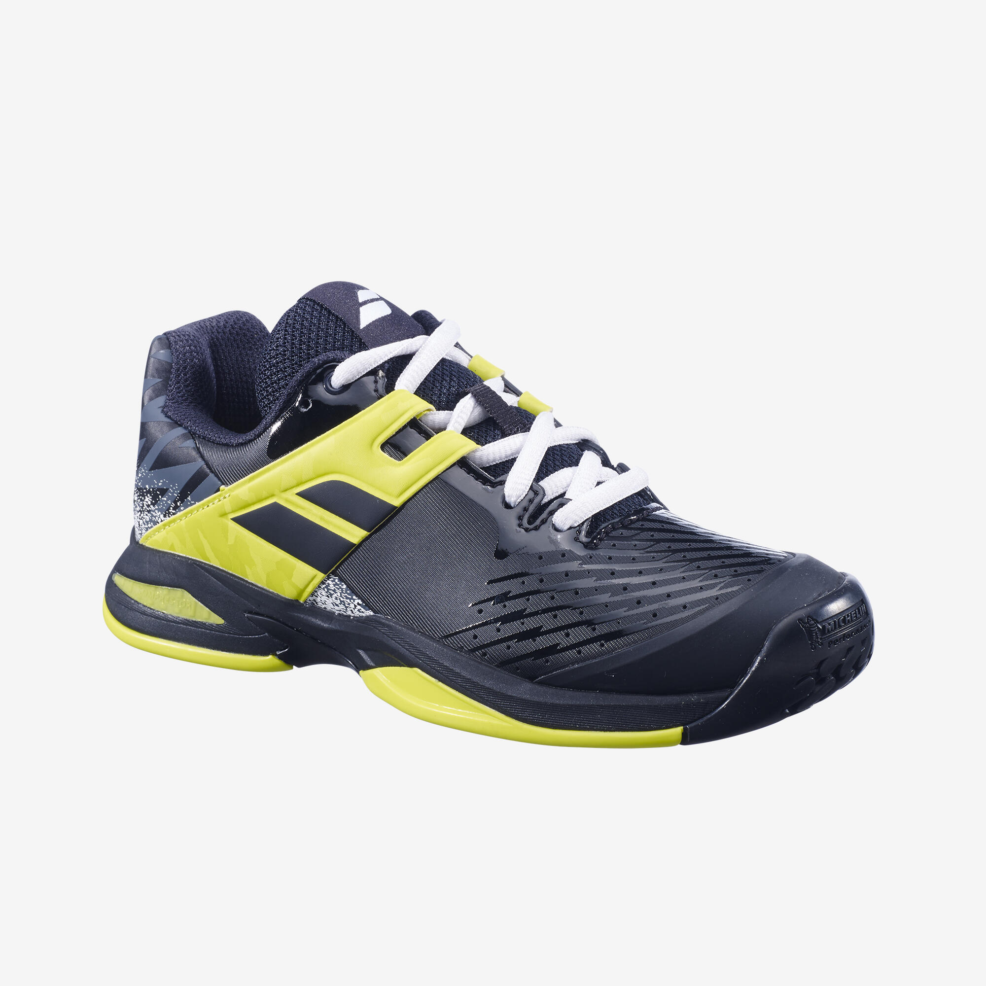 Kids' Multicourt Tennis Shoes Propulse - Black/Yellow 3/4