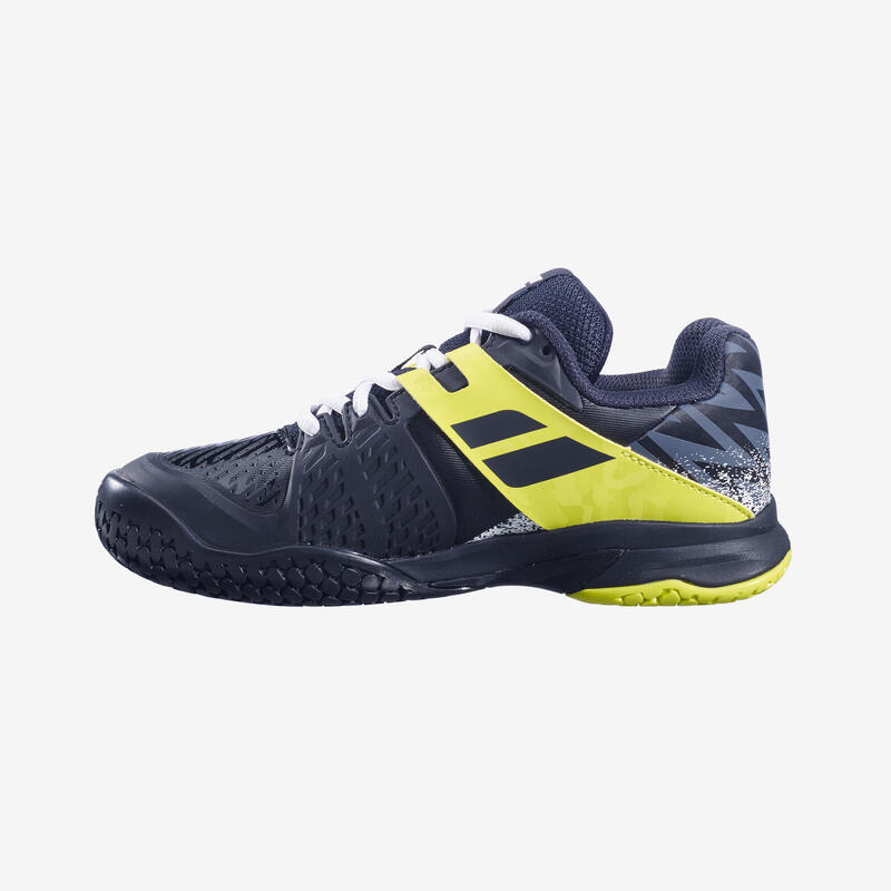 Zapatillas de tenis niño multipista - Propulse negro amarillo