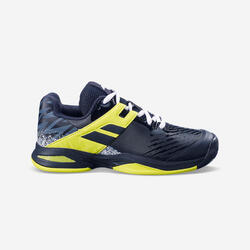 Zapatillas de tenis niño multipista - Propulse negro amarillo