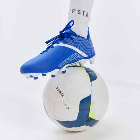 Παιδικά ποδοσφαιρικά παπούτσια με κορδόνια Viralto I FG - Μπλε/Λευκό