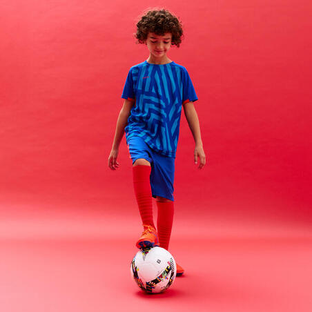 Plavo-tirkizna dečja majica za fudbal VIRALTO AXTON
