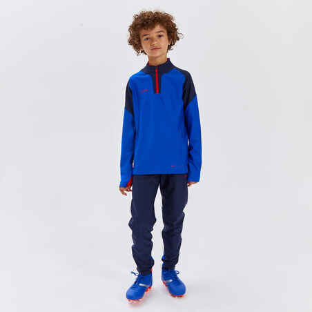 Παιδικό παντελόνι φόρμας ποδοσφαίρου Viralto - Μπλε μαρέν/Μπλε/Πορτοκαλί νέον