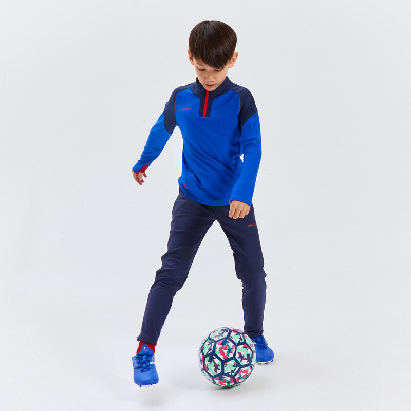 Voetbal training top kind Viralto blauw/marineblauw
