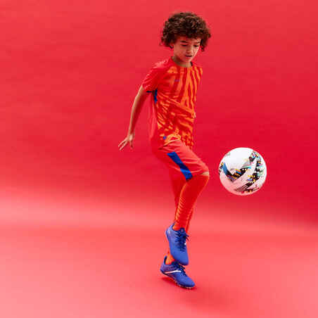 Kids' Football Shirt Viralto Axton - Red/Orange/Blue