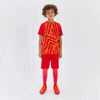 Kids' Football Shorts Viralto Axton - Orange/Blue