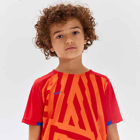 CAMISETA DE FÚTBOL VIRALTO JR AXTON ROJO NARANJA Y AZUL