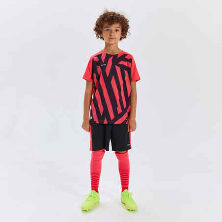 Kids' Football Shirt Viralto Axton - Pink & Black