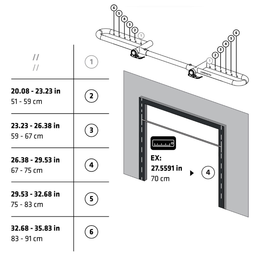 No-Screw Doorway Weight Training Pull-Up Bar