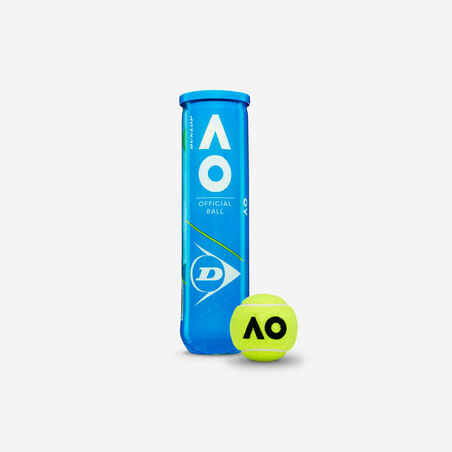 Versatile Tennis Balls Australian Open 4-Pack - Yellow