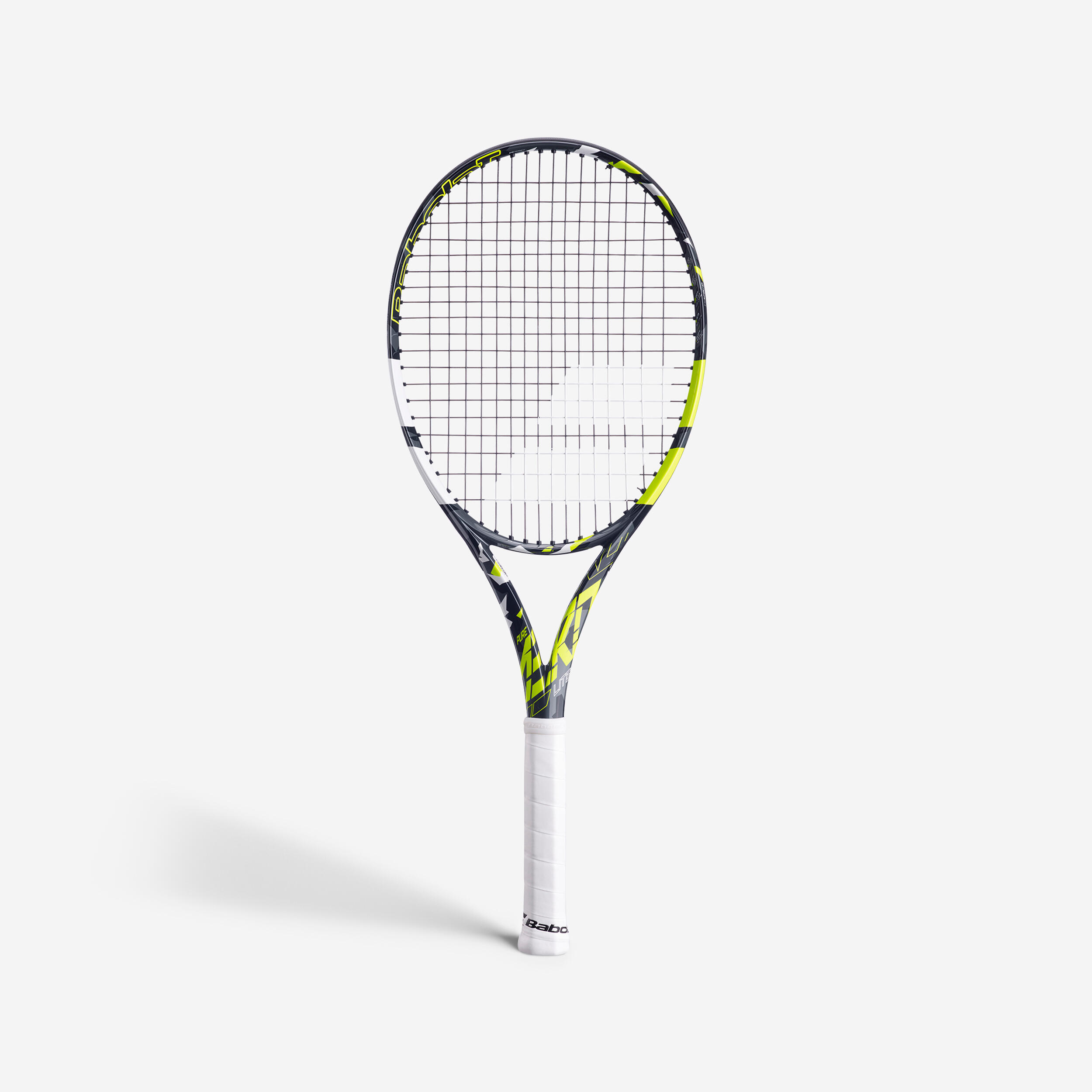 Raquete de ténis babolat pure aero lite adulto cinza amarelo 270g