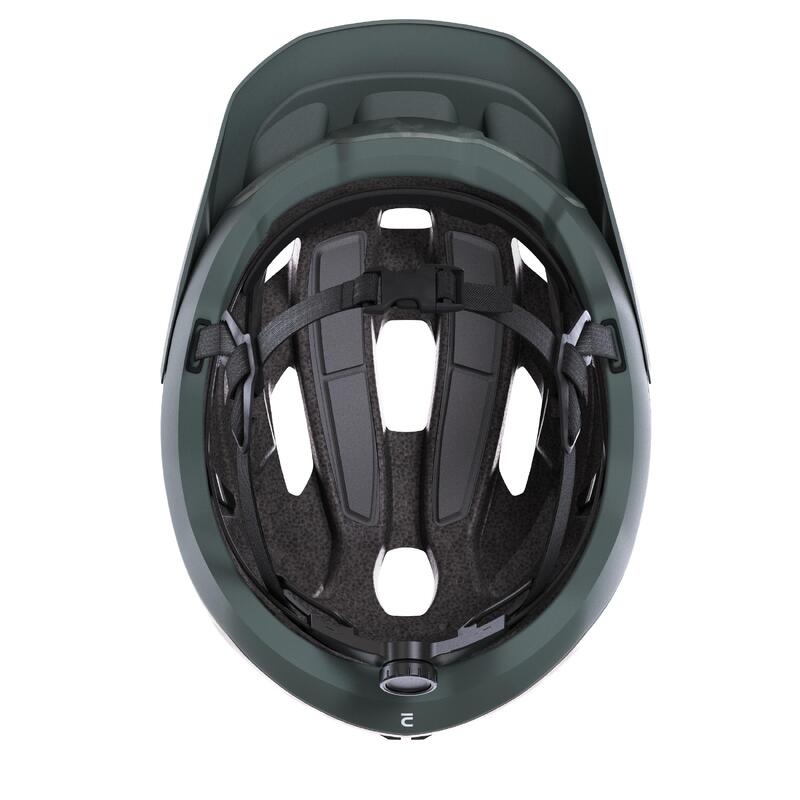 登山車安全帽 ST 500－印花綠色
