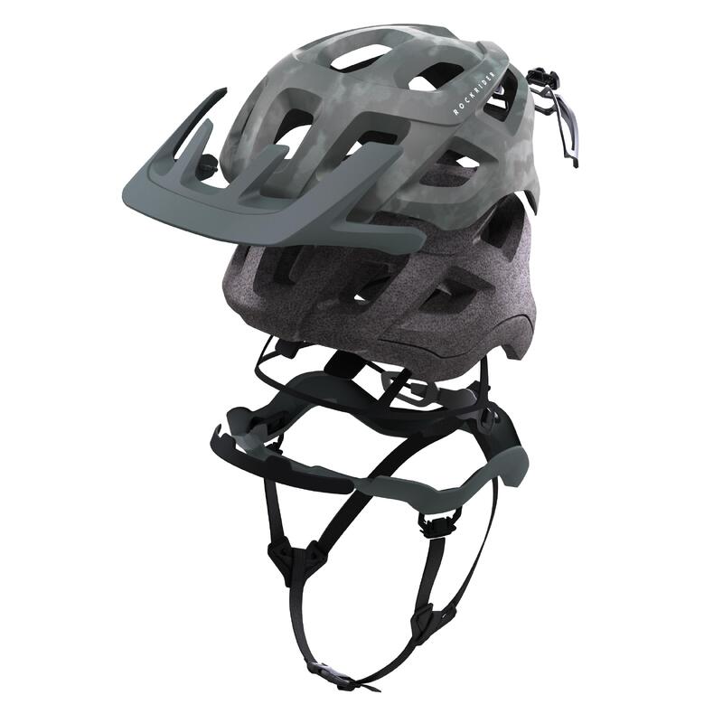 登山車安全帽 ST 500－印花綠色