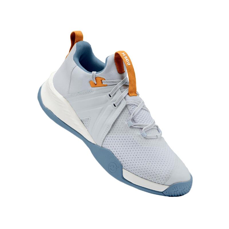 Chaussures de Handball H500 FASTER Gris Orange