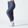 Women's Cardio Fitness Leggings with Phone Pocket - Grey/Orange