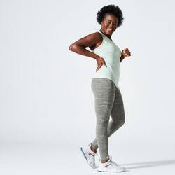 Women's High-Waisted Cardio Fitness Leggings - Mottled Khaki