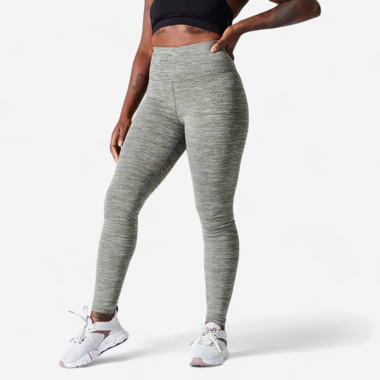 Women Gym Leggings High-Waisted FTI 100 Mottled Khaki