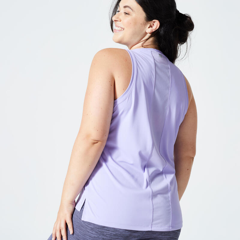 Débardeur droit fitness cardio Femme Violet