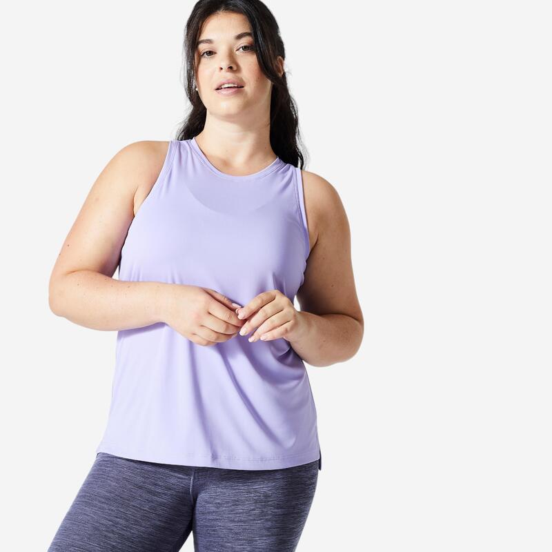 Débardeur droit fitness cardio Femme Violet