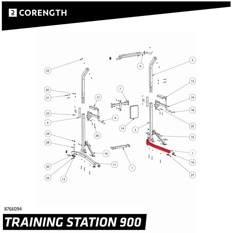 SEDIA ROMANA TRAINING STATION 900 - POGGIAPIEDE DESTRO