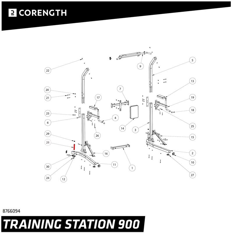 Tárcsatartó rúd Training Station 900-as római székhez