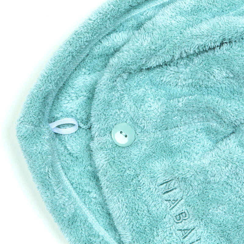 Serviette de bain microfibre douce pour cheveux vert clair