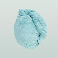 Serviette de bain microfibre douce pour cheveux vert clair