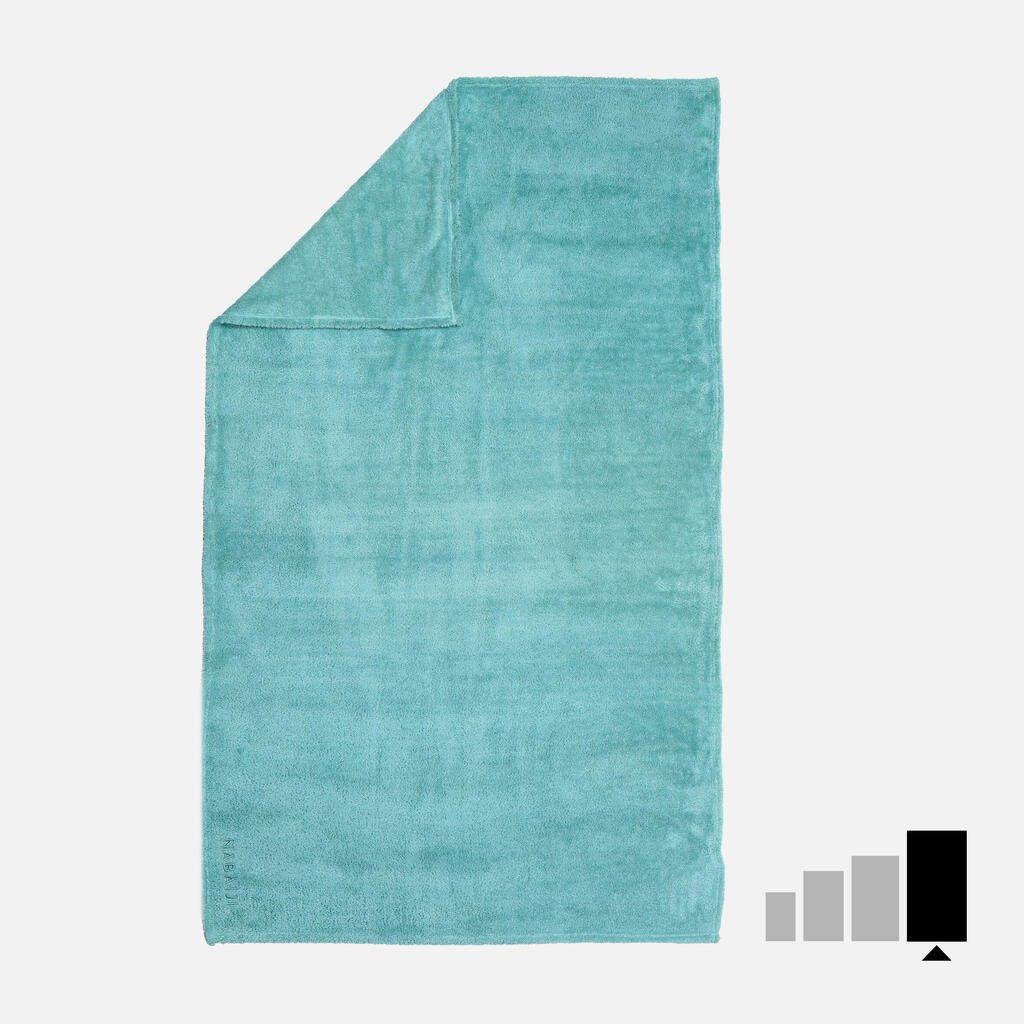 Ypač švelnus mikropluošto rankšluostis, L dydžio, 110 x 175 cm, šviesiai žalias