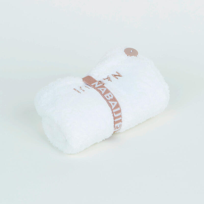 Serviette de bain microfibre douce pour cheveux blanc
