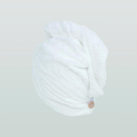 Рушник для волосся з мікрофібри білий