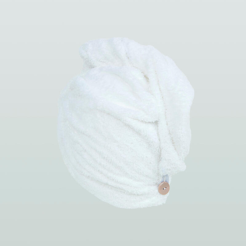 Asciugamano capelli microfibra morbida bianco