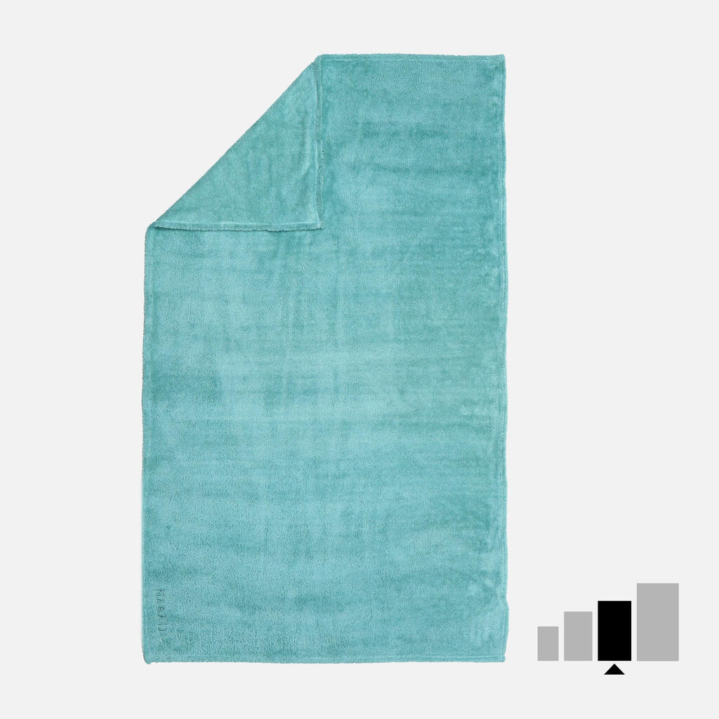 Ultra-Soft Microfibre Towel Size L 80 x 130 cm green