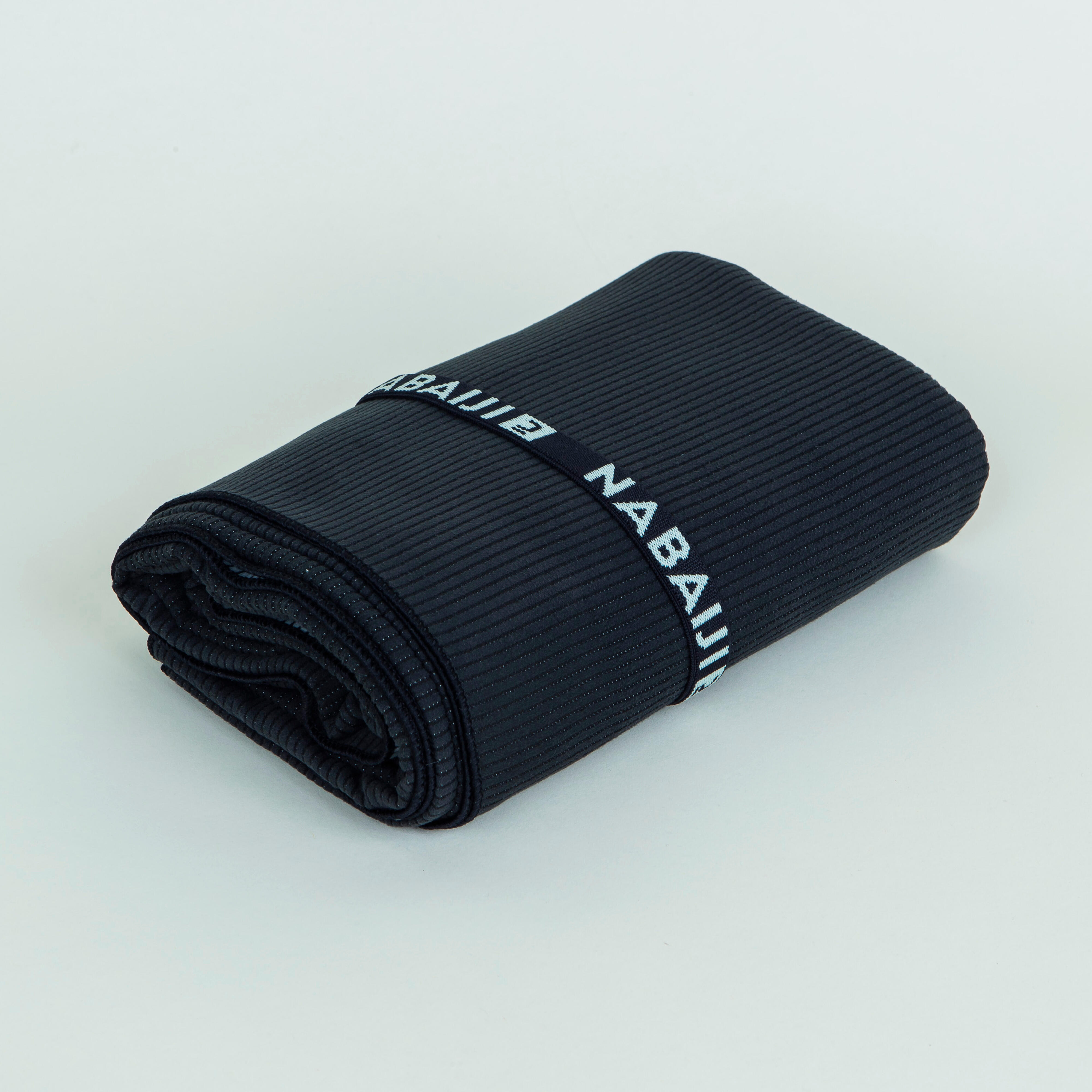 Serviette de bain microfibre taille XL 110 x 175 cm - noir/gris - NABAIJI