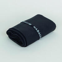 Crno-sivi prugasti peškir od mikrovlakana XL (110 x 175 cm)