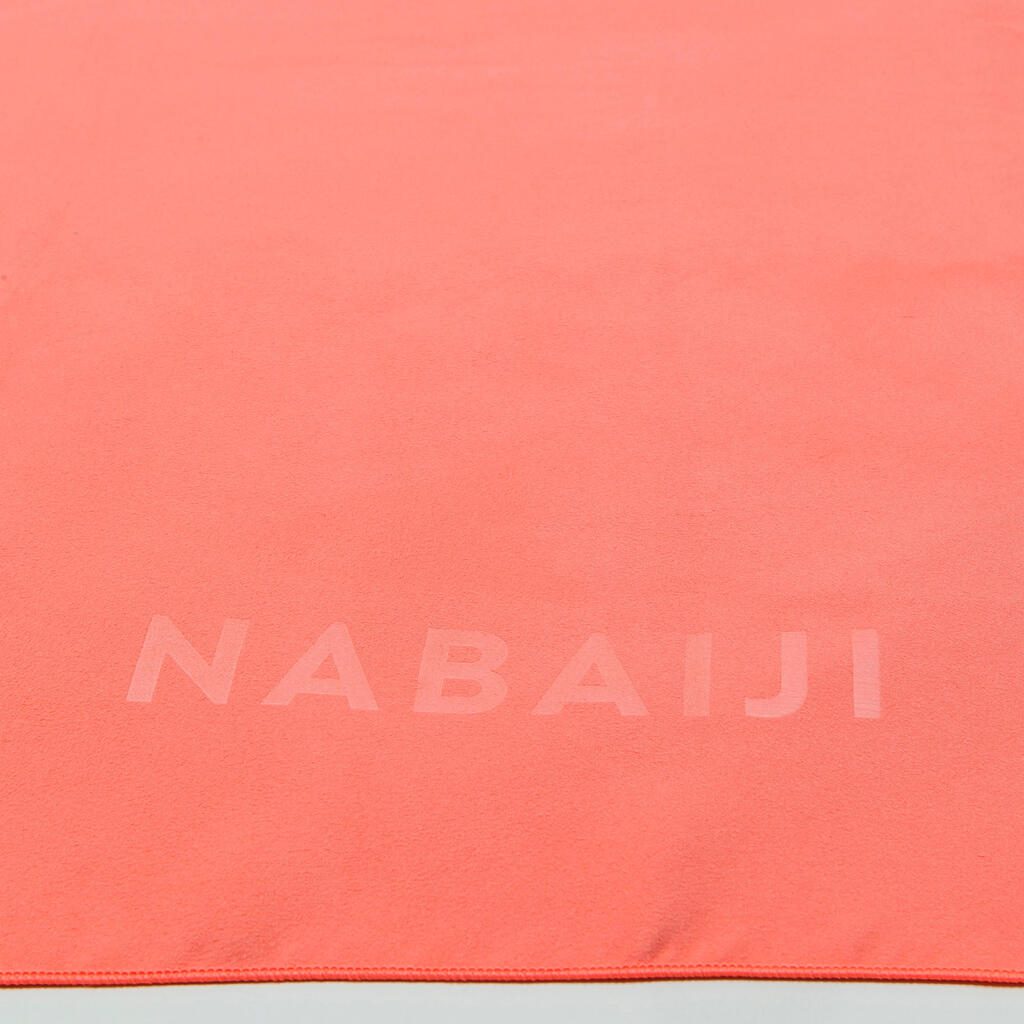 Microfibre Towel for Swimming Size XL 110 x 175 cm coral